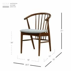 Budget 🧨 New Pacific Direct Harry 18" Fabric Dining Chair In Gray/Dark Walnut (Set Of 2) 😉 -Cheap Office Chairs Store 2422457 8 L