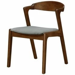 Discount 🧨 New Pacific Direct Swansea 18" Fabric Chair In Gray/Dark Walnut (Set Of 2) 😉 -Cheap Office Chairs Store 2422474 1 L