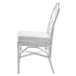 Buy 🔔 New Pacific Direct Kara 21.5" Fabric And Rattan Chair In White (Set Of 2) ⭐ -Cheap Office Chairs Store 2422573 4 L