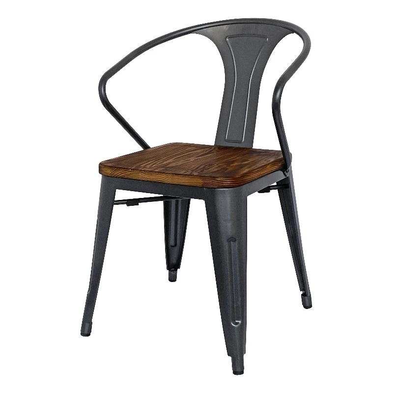 Buy 🔥 New Pacific Direct Metropolis 18" Metal Arm Chair In Gray (Set Of 4) 🥰 5 Buy 🔥 New Pacific Direct Metropolis 18" Metal Arm Chair In Gray (Set Of 4) 🥰 - Image 3