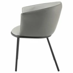 Best reviews of 🔥 New Pacific Direct Seymor 18.5" Metal And Leather Dining Chair With Arms In Gray 🛒 -Cheap Office Chairs Store 2422960 3 L