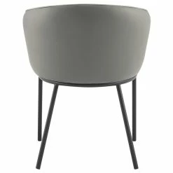 Best reviews of 🔥 New Pacific Direct Seymor 18.5" Metal And Leather Dining Chair With Arms In Gray 🛒 -Cheap Office Chairs Store 2422960 4 L