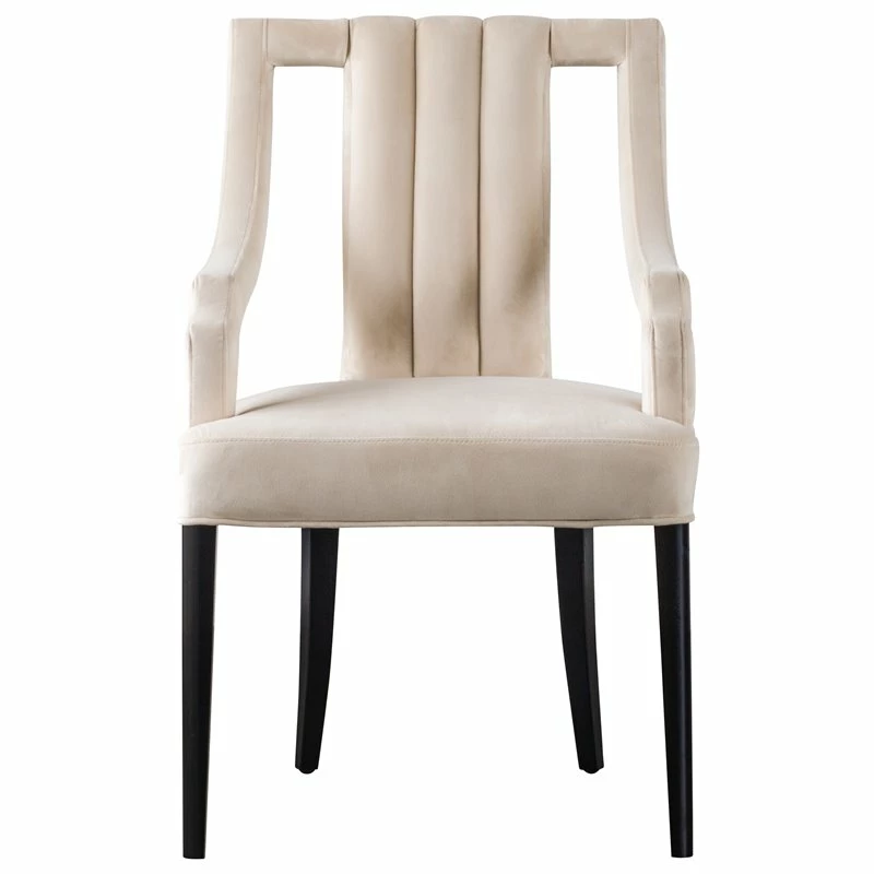 Buy ✔️ New Pacific Direct Viola 20.5" Velvet Fabric Klismos Chair In Beige/Dulce Sand 🤩 5 Buy ✔️ New Pacific Direct Viola 20.5" Velvet Fabric Klismos Chair In Beige/Dulce Sand 🤩 - Image 3