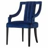 Best deal ⭐ New Pacific Direct Viola 20.5" Velvet Fabric Klismos Chair In Dulce Blue/Black 😍 -Cheap Office Chairs Store 2422981 L