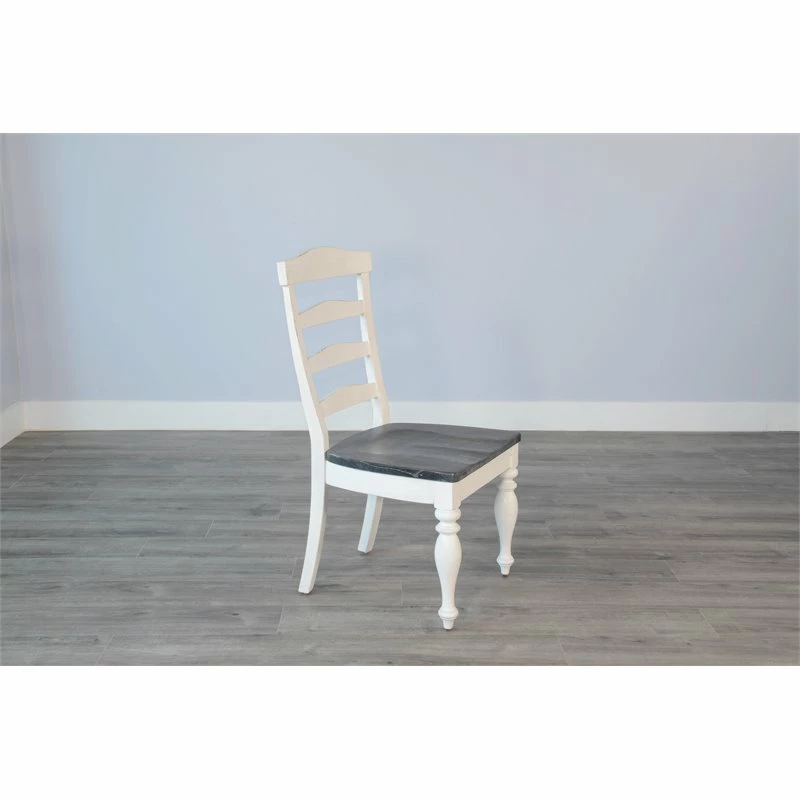 Best Pirce ๐ Pemberly Row 41" Ladderback Chair With Wood Seat In White ๐ 5 Best Pirce ๐ Pemberly Row 41" Ladderback Chair With Wood Seat In White ๐ - Image 3