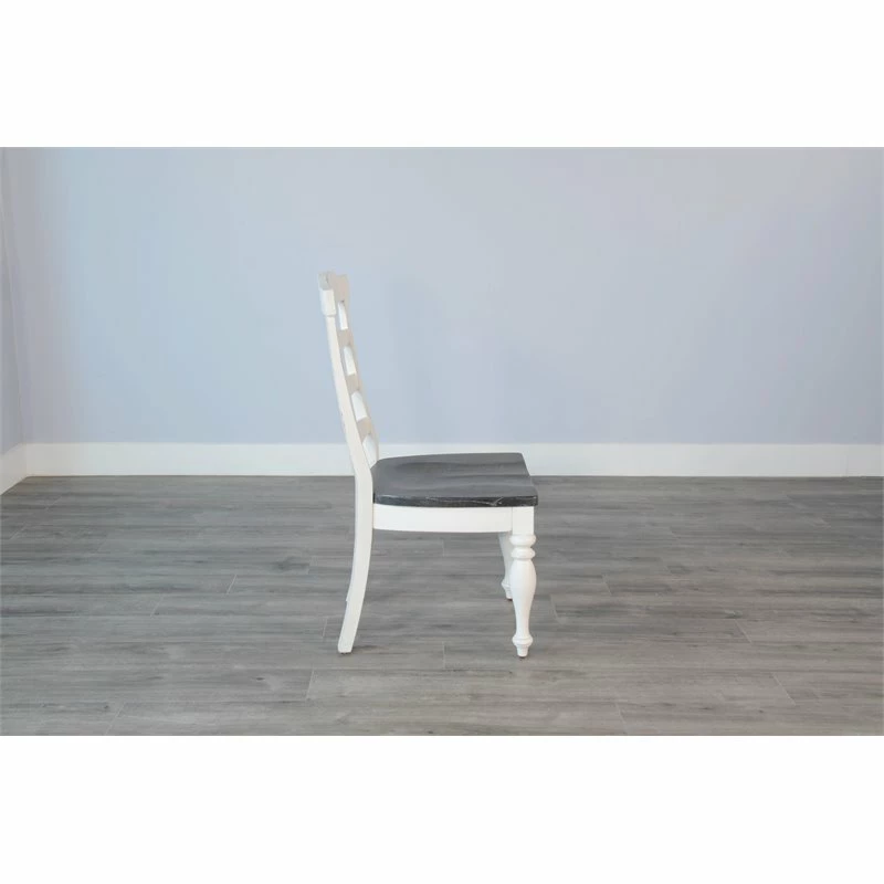 Best Pirce ๐ Pemberly Row 41" Ladderback Chair With Wood Seat In White ๐ 6 Best Pirce ๐ Pemberly Row 41" Ladderback Chair With Wood Seat In White ๐ - Image 4