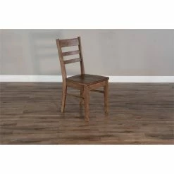 Cheapest ✔️ Pemberly Row 18" Coastal Wood Ladderback Chair In Taupe Brown 🥰 -Cheap Office Chairs Store 2433105 1 L