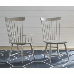 Hot Sale 😍 Maklaine Arm Chair In Weathered Plank Finish Wood 😉 -Cheap Office Chairs Store 2433507 9 L