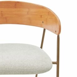 Brand new ❤️ New Pacific Direct Leshia KD Fabric Bamboo Arm Chair In Havana Linen/Natural ❤️ -Cheap Office Chairs Store 2436412 3 L