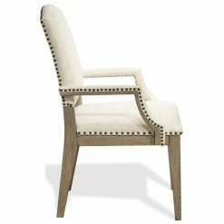 Flash Sale ⭐ Bowery Hill Contemporary Upholstered Dining Arm Chair In Natural ⭐ -Cheap Office Chairs Store 2438371 5 L