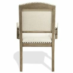 Flash Sale ⭐ Bowery Hill Contemporary Upholstered Dining Arm Chair In Natural ⭐ -Cheap Office Chairs Store 2438371 6 L
