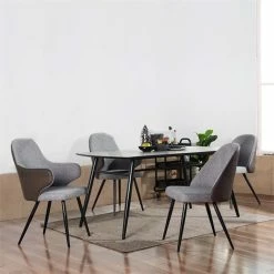 Best Sale 👍 CRO Decor Dining Chair Arm Chair Upholstered Fabric In Gray(Set Of 2) 🥰 13 Best Sale 👍 CRO Decor Dining Chair Arm Chair Upholstered Fabric In Gray(Set Of 2) 🥰 -Cheap Office Chairs Store 2440301 2 L