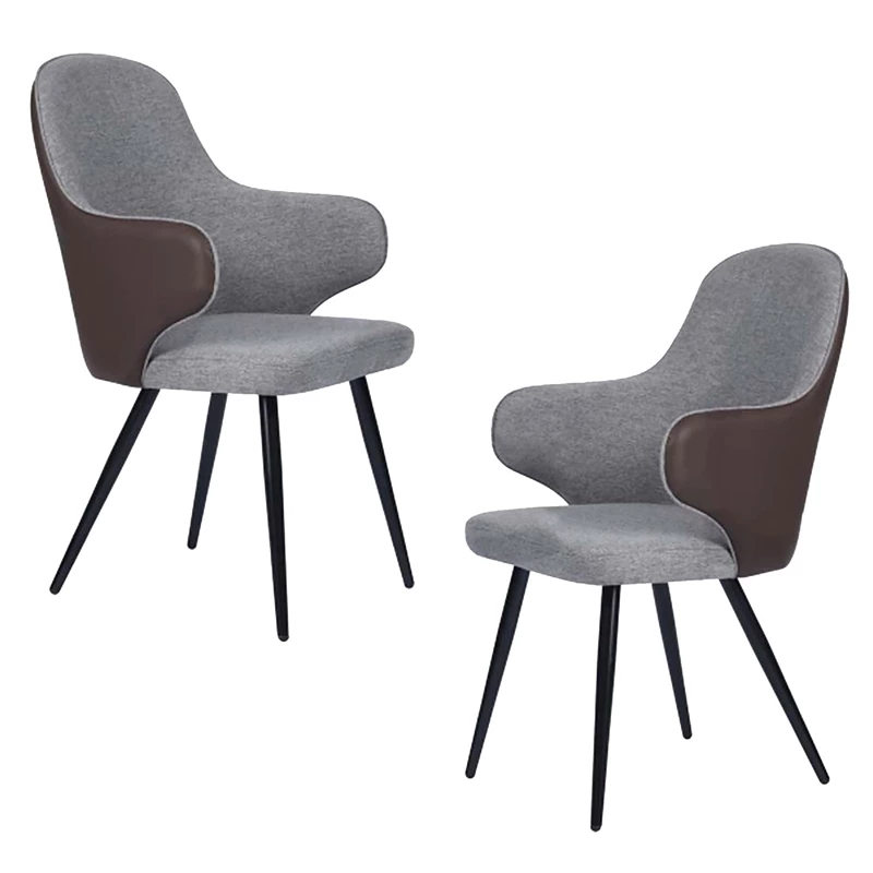 Best Sale 👍 CRO Decor Dining Chair Arm Chair Upholstered Fabric In Gray(Set Of 2) 🥰 3 Best Sale 👍 CRO Decor Dining Chair Arm Chair Upholstered Fabric In Gray(Set Of 2) 🥰