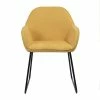 New 🛒 CRO Decor Fabric Dining Chair Upholstered Armchair In Yellow 🔔 1 New 🛒 CRO Decor Fabric Dining Chair Upholstered Armchair In Yellow 🔔 -Cheap Office Chairs Store 2440310 L