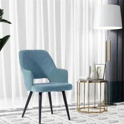 Brand new 👏 CRO Decor Dining Chair Teal Fabric Upholstery Solid Wood Arm Chair In Blue 2PC 🛒 14 Brand new 👏 CRO Decor Dining Chair Teal Fabric Upholstery Solid Wood Arm Chair In Blue 2PC 🛒 -Cheap Office Chairs Store 2440313 3 L