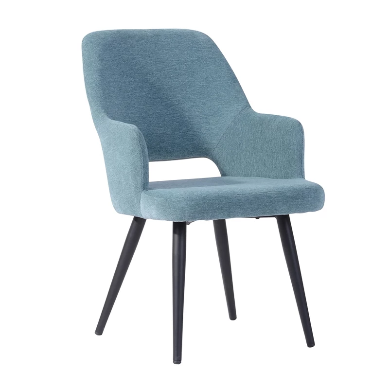 Brand new 👏 CRO Decor Dining Chair Teal Fabric Upholstery Solid Wood Arm Chair In Blue 2PC 🛒 9 Brand new 👏 CRO Decor Dining Chair Teal Fabric Upholstery Solid Wood Arm Chair In Blue 2PC 🛒 - Image 7