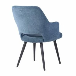 Deals ⭐ CRO Decor Dining Chair Blue Solid Wood Arm Chair Fabric (set Of 2) 🌟 -Cheap Office Chairs Store 2440512 8 L
