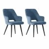 Deals ⭐ CRO Decor Dining Chair Blue Solid Wood Arm Chair Fabric (set Of 2) 🌟 2 Deals ⭐ CRO Decor Dining Chair Blue Solid Wood Arm Chair Fabric (set Of 2) 🌟 -Cheap Office Chairs Store 2440512 L