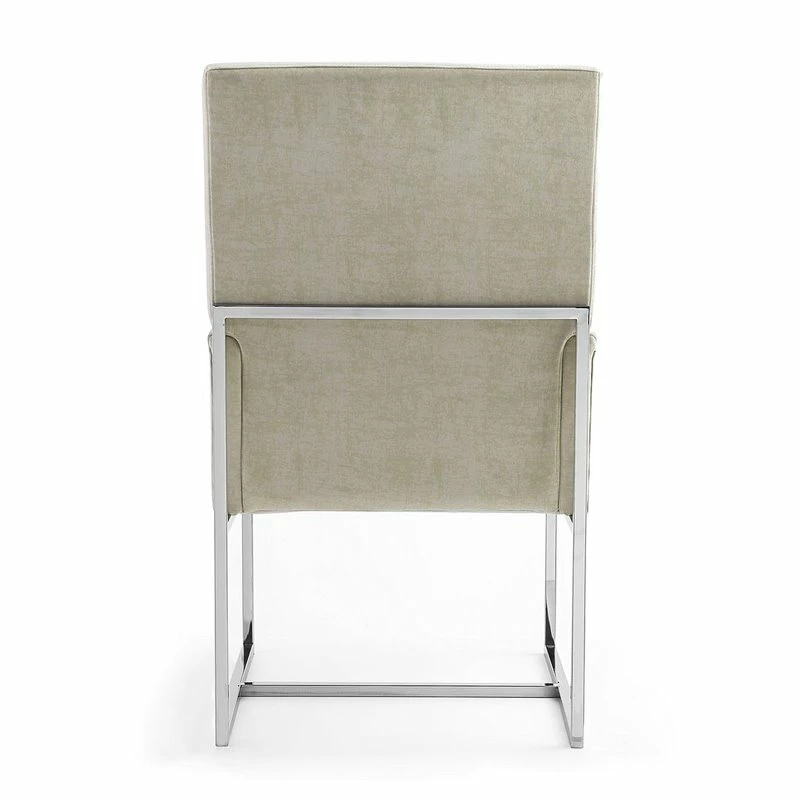 Wholesale ✨ Manhattan Comfort Element Velvet Dining Armchair In Off White Champagne 🔥 8 Wholesale ✨ Manhattan Comfort Element Velvet Dining Armchair In Off White Champagne 🔥 - Image 6