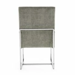Cheapest ✨ Manhattan Comfort Element Velvet Dining Armchair In Steel Gray 🥰 -Cheap Office Chairs Store 2444803 5 L