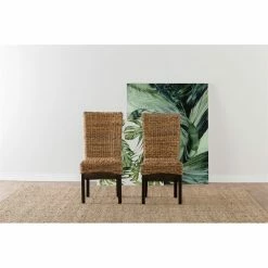 Best deal 😀 Kosas Home Windsor 19.5" Transitional Rattan Abaca Chair In Brown 🌟 -Cheap Office Chairs Store 2447717 7 L