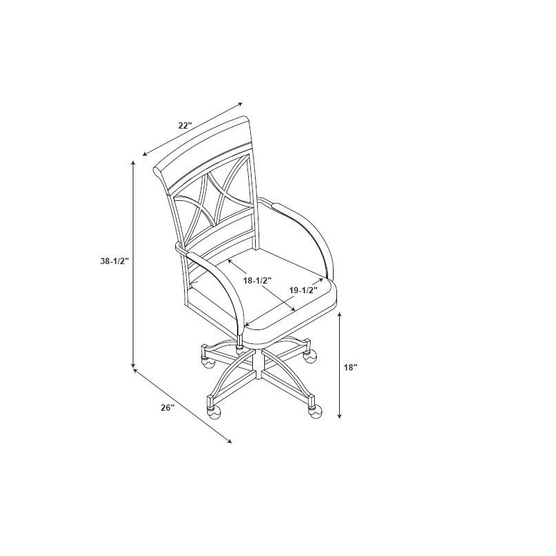 Deals 🌟 Pemberly Row Traditional Metal Swivel Set Of Two Dining Chairs In Bronze ⭐ 12 Deals 🌟 Pemberly Row Traditional Metal Swivel Set Of Two Dining Chairs In Bronze ⭐ - Image 10