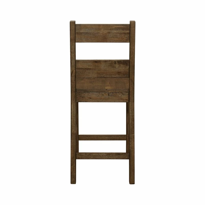 Flash Sale 🤩 Benzara Rustic Ladder Back Counter Height Chair With Wooden Seat With Set Of 2 In Brown 🥰 6 Flash Sale 🤩 Benzara Rustic Ladder Back Counter Height Chair With Wooden Seat With Set Of 2 In Brown 🥰 - Image 4