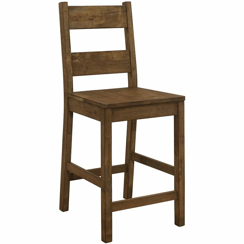 Flash Sale 🤩 Benzara Rustic Ladder Back Counter Height Chair With Wooden Seat With Set Of 2 In Brown 🥰 3 Flash Sale 🤩 Benzara Rustic Ladder Back Counter Height Chair With Wooden Seat With Set Of 2 In Brown 🥰