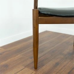 Hot Sale ⌛ Pemberly Row Mid-Century Faux Leather Dining Chair In Black (Set Of 2) 🔥 -Cheap Office Chairs Store 2468985 3 L