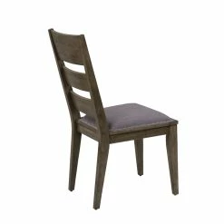 Best Sale 😀 Pemberly Row Modern Wood Ladder Back Side Chair In Brown (Set Of 2) 🎁 -Cheap Office Chairs Store 2479639 3 L
