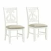 Cheapest 🔥 Picket House Furnishings Stanford Wooden Swirl Back Side Chair Set In White 😍 -Cheap Office Chairs Store 2482293 6 L