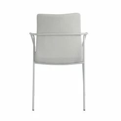 Best Pirce 🛒 Milan Ariana White Faux Leather Arm Chair With Matte White Frame (Set Of 2) ⌛ -Cheap Office Chairs Store 2488204 4 L