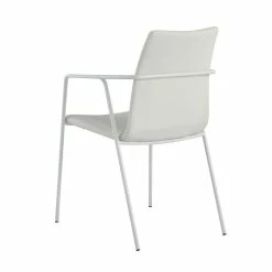 Best Pirce 🛒 Milan Ariana White Faux Leather Arm Chair With Matte White Frame (Set Of 2) ⌛ -Cheap Office Chairs Store 2488204 5 L