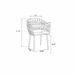 Deals ⌛ Milan Dom Blue Fabric/PU Arm Chair With Matte Black Frame (Set Of 2) 🔥 -Cheap Office Chairs Store 2488205 6 L