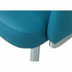 Best deal 🎉 Milan Denise Turquoise Blue Faux Leather Club Arm Chair With Swivel (Set Of 2) 🌟 -Cheap Office Chairs Store 2488206 9 L