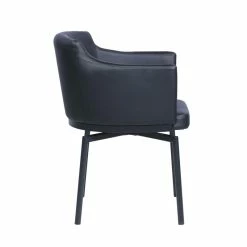 Buy ❤️ Milan Denis Matte Black Faux Leather Club Arm Chair W/ Memory Swivel (Set Of 2) 🤩 -Cheap Office Chairs Store 2488264 4 L