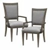 Cheapest ❤️ Lexicon 19" Transitional Fabric Dining Room Arm Chair In Gray/Brown (Set Of 2) 😍