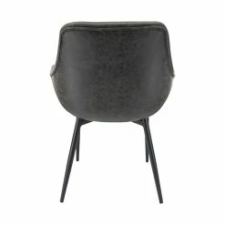 Deals 😀 LeisureMod Markley Leather Dining Armchair With Metal Legs In Charcoal Black 🎉 13 Deals 😀 LeisureMod Markley Leather Dining Armchair With Metal Legs In Charcoal Black 🎉 -Cheap Office Chairs Store 2494744 3 L