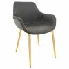 Best Sale โจ LeisureMod Markley Leather Dining Armchair With Gold Legs In Charcoal Black โ๏ธ 1 Best Sale โจ LeisureMod Markley Leather Dining Armchair With Gold Legs In Charcoal Black โ๏ธ -Cheap Office Chairs Store 2494749 L