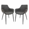 Hot Sale 🛒 LeisureMod Markley Leather Dining Armchair Metal Legs Set Of 2 In Charcoal Black ⌛ 2 Hot Sale 🛒 LeisureMod Markley Leather Dining Armchair Metal Legs Set Of 2 In Charcoal Black ⌛ -Cheap Office Chairs Store 2498968 L
