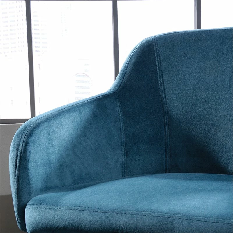 Best Sale 👏 Pemberly Row Modern Velvet Accent Chair In Blue And Satin Gold 🥰 11 Best Sale 👏 Pemberly Row Modern Velvet Accent Chair In Blue And Satin Gold 🥰 - Image 9