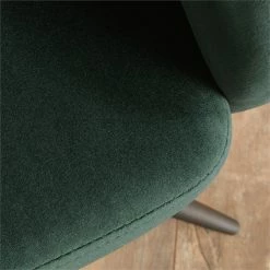 Cheapest ❤️ Pemberly Row Velvet Fabric Upholstered Accent Chair In Emerald Green/Black 😉 -Cheap Office Chairs Store 2499327 2 L