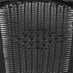 Flash Sale 😀 Afuera Living Stackable Rattan Curved Back Dining Chair In Black (Set Of 2) ⌛ -Cheap Office Chairs Store 2500674 18 L