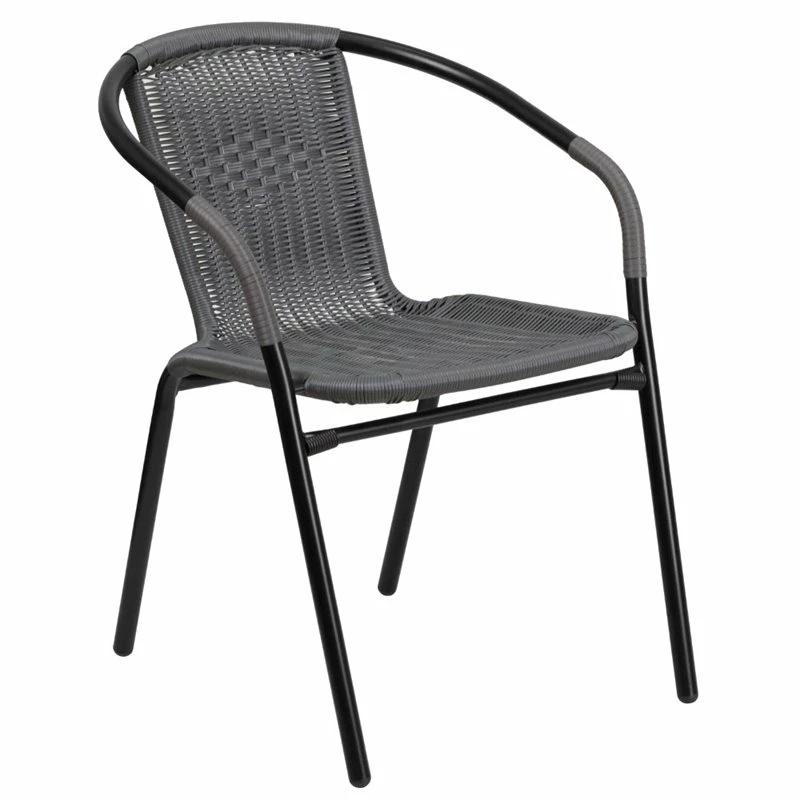 Budget 🔔 Afuera Living Stackable Rattan Curved Back Dining Arm Chair In Gray (Set Of 2) ⌛ 5 Budget 🔔 Afuera Living Stackable Rattan Curved Back Dining Arm Chair In Gray (Set Of 2) ⌛ - Image 3