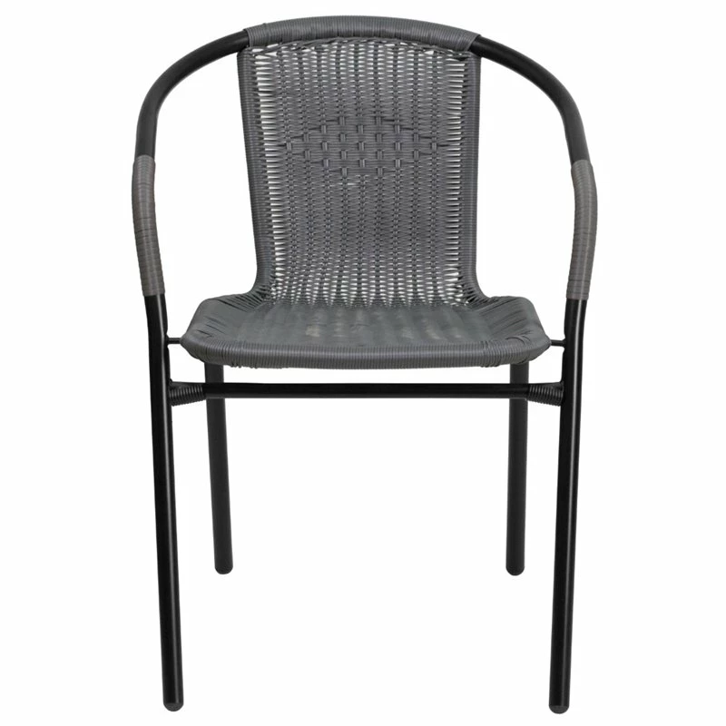 Budget 🔔 Afuera Living Stackable Rattan Curved Back Dining Arm Chair In Gray (Set Of 2) ⌛ 6 Budget 🔔 Afuera Living Stackable Rattan Curved Back Dining Arm Chair In Gray (Set Of 2) ⌛ - Image 4