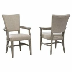 Best deal ✔️ Palmetto Home Studio 20 Modern Wood Upholstered Arm Chairs In Brown (Set Of 2) 🤩