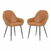 New 🛒 Plata Import Withrow Alexia 18" Faux Leather Arm Chairs In Tan (Set Of 2) 🥰 2 New 🛒 Plata Import Withrow Alexia 18" Faux Leather Arm Chairs In Tan (Set Of 2) 🥰 -Cheap Office Chairs Store 2512700 L