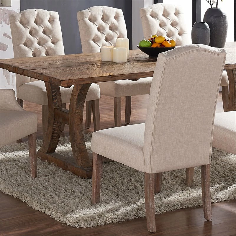 Best deal 🤩 !nspire Lucian 20" Fabric Upholstered/Wood Side Chairs In Beige (Set Of 2) 💯 9 Best deal 🤩 !nspire Lucian 20" Fabric Upholstered/Wood Side Chairs In Beige (Set Of 2) 💯 - Image 7