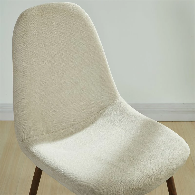 Promo 😍 WHI Lyna 19" Fabric Upholstered/Metal Side Chairs In Beige (Set Of 4) 👏 8 Promo 😍 WHI Lyna 19" Fabric Upholstered/Metal Side Chairs In Beige (Set Of 4) 👏 - Image 6