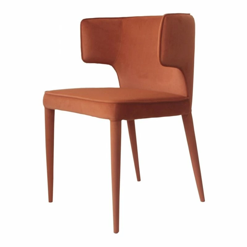 Coupon 🌟 Limari Home Lucero 20" Modern Velvet And Metal Dining Armchair In Orange ✨ 4 Coupon 🌟 Limari Home Lucero 20" Modern Velvet And Metal Dining Armchair In Orange ✨ - Image 2